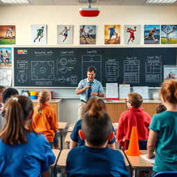 A classroom setting dedicated to teaching test measurement and evaluation techniques in physical education and sports