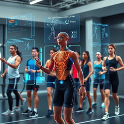 A futuristic AI monitoring system designed for test measurement and evaluation in physical education and sports, focusing on athletic performance and accurate motion tracking