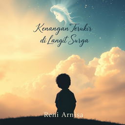 A touching book cover for 'Kenangan Terukir di Langit Surga' by Reni Annisa