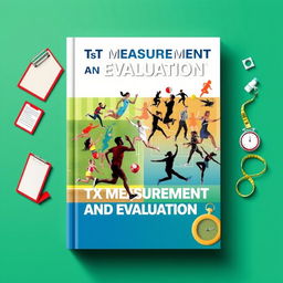 A captivating book cover for 'Test Measurement and Evaluation in Physical Education and Sports'