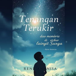 Cover art for a book titled "Kenangan Terukir di Langit Surga" by Reni Annisa