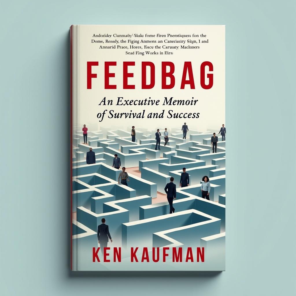 A book cover design with the title "Feedbag" in bold red letters prominently displayed at the top