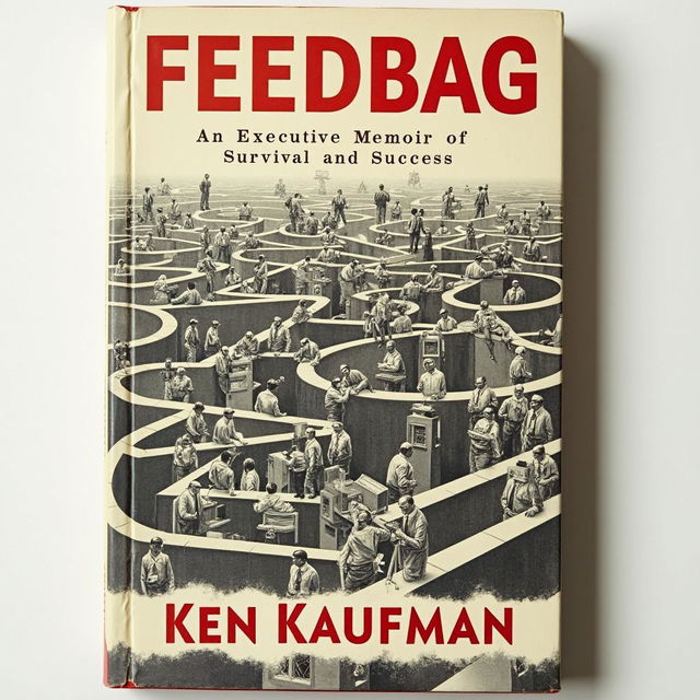 A book cover design featuring the title "Feedbag" in bold red letters