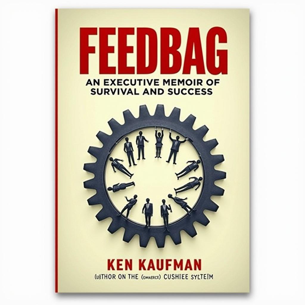 A book cover design featuring the title "Feedbag" prominently in bold red