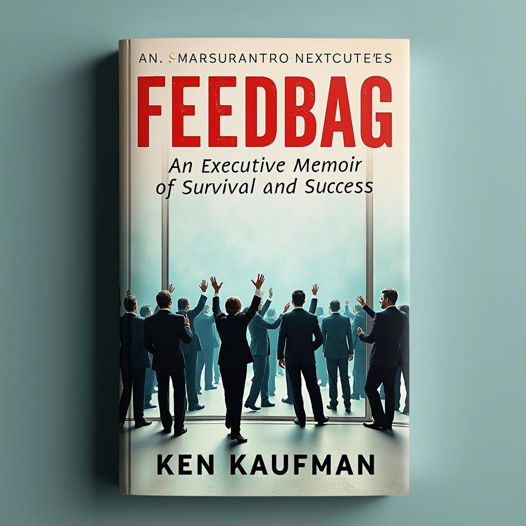 A captivating book cover design titled "Feedbag" in bold red lettering