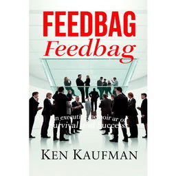 A visually striking book cover design for the title 'Feedbag' in bold red letters