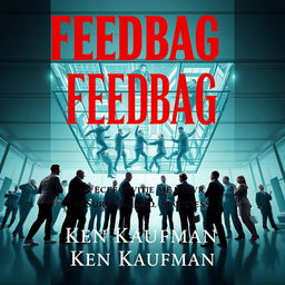 A visually striking book cover design for the title 'Feedbag' in bold red letters