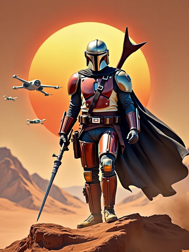 A high-definition Star Wars themed poster highlighting a powerful character from the Star Wars universe