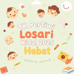 A warm and welcoming t-shirt design for parents of kindergarten students at TK Pertiwi Losari Kidul 2025