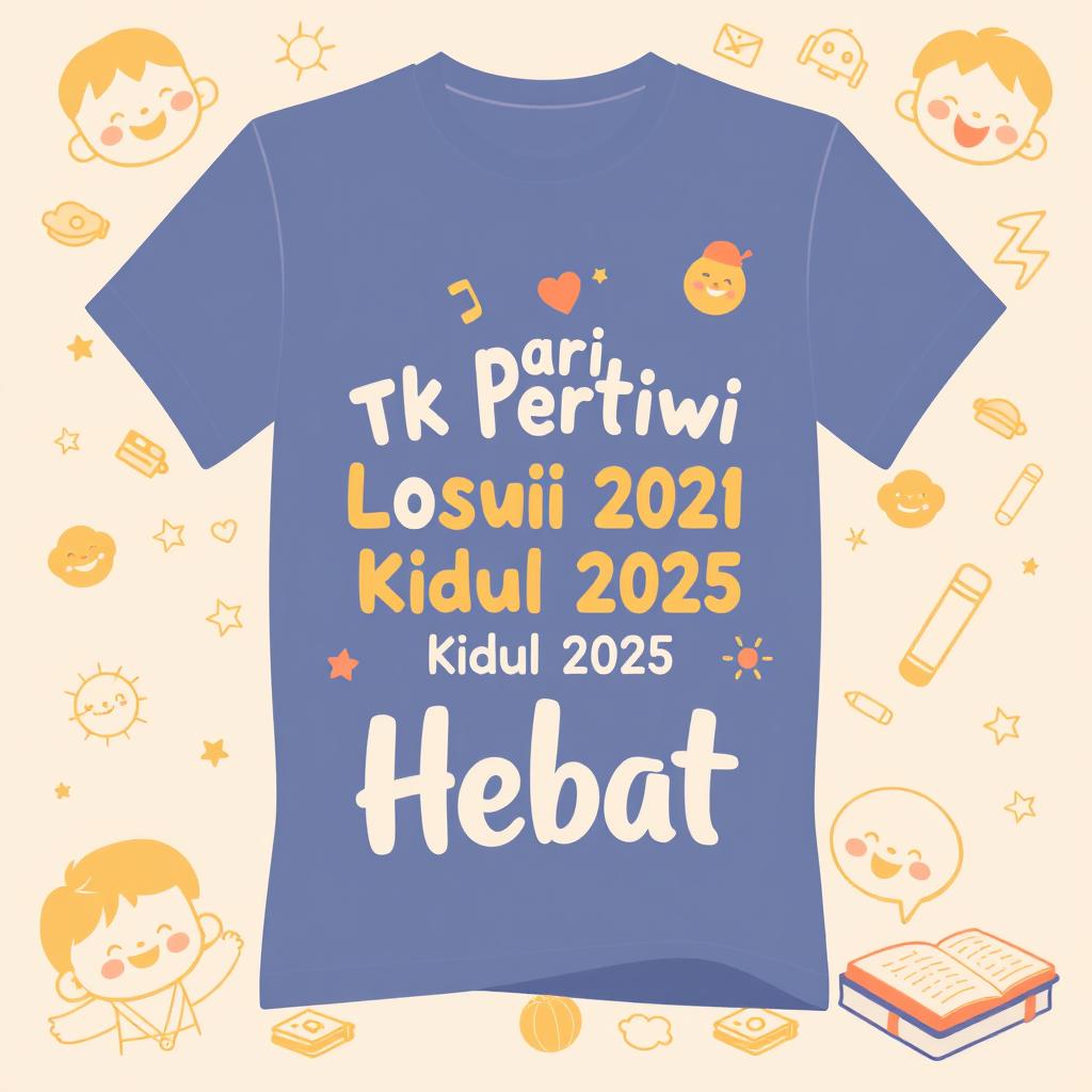 A warm and welcoming t-shirt design for parents of kindergarten students at TK Pertiwi Losari Kidul 2025