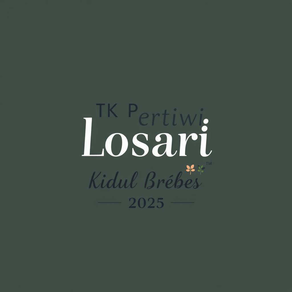 Design a t-shirt for parents with the text 'TK Pertiwi Losari Kidul Brebes 2025'