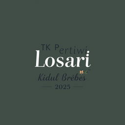 Design a t-shirt for parents with the text 'TK Pertiwi Losari Kidul Brebes 2025'