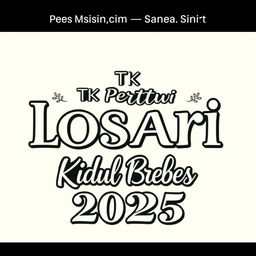 Design a t-shirt for parents with the text 'TK Pertiwi Losari Kidul Brebes 2025'