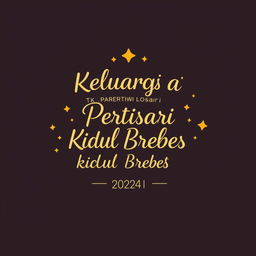 Design a cheerful and elegant t-shirt for parents with the text 'Keluarga TK Pertiwi Losari Kidul Brebes 2025 Hebat'