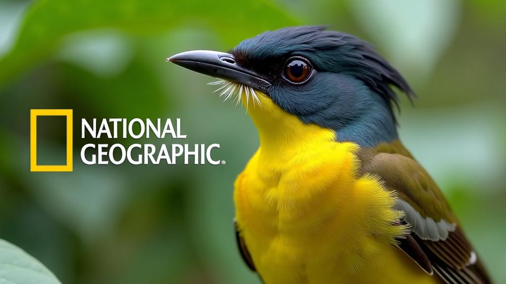 A stunning YouTube thumbnail for a bird watching video, featuring a beautiful close-up of a cuckoo bird, highlighting its intricate plumage and striking features