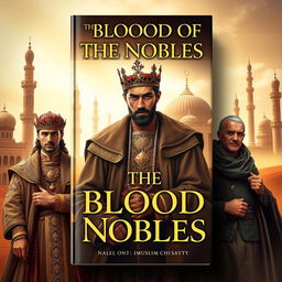 An enthralling book cover for the novel "The Blood of the Nobles," set in Egypt during the year 1700 in a Muslim country