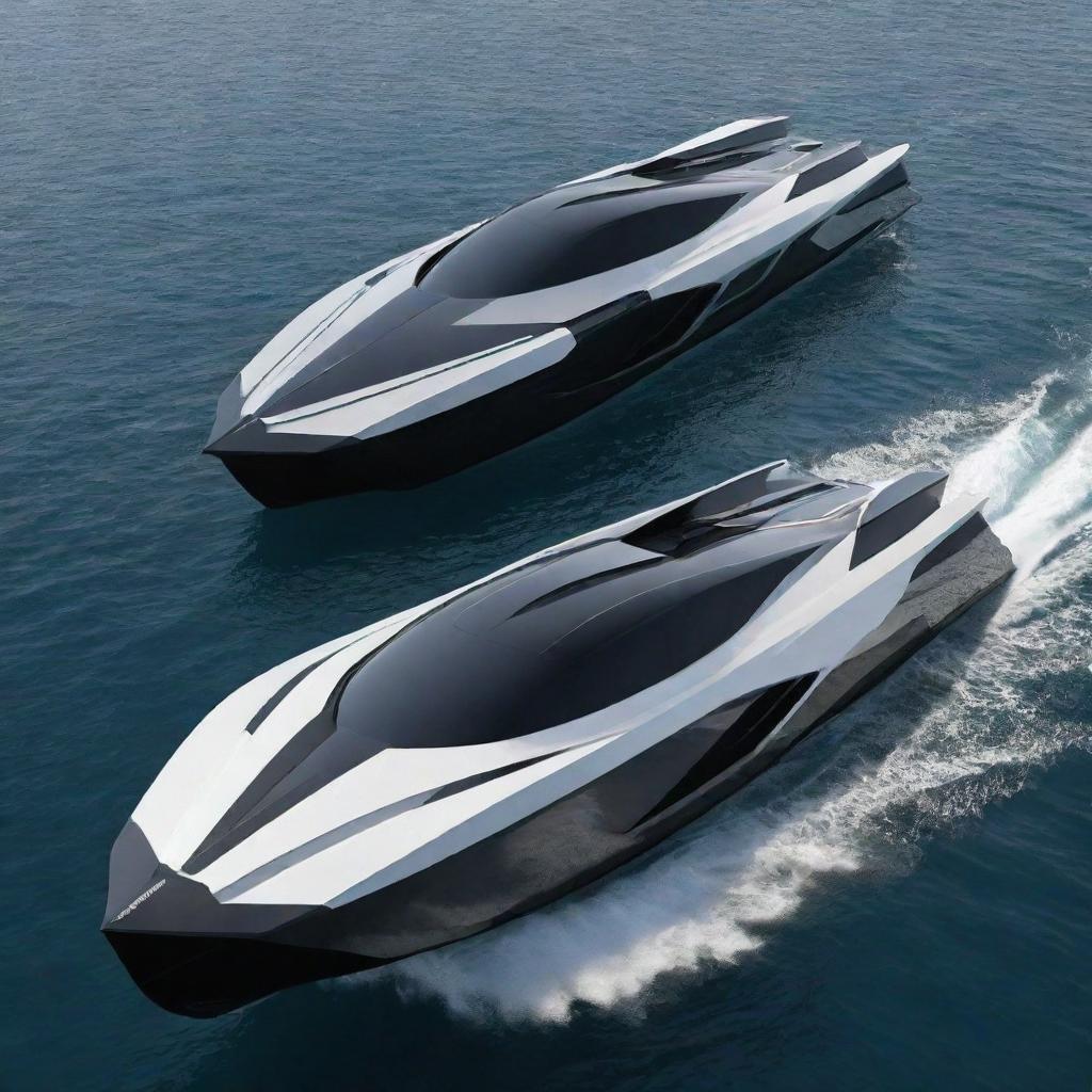 An extraordinary speed yacht concept blending the angular lines and luxury of a Lykan Hypersport with the design of a high-end boat