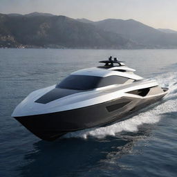 An extraordinary speed yacht concept blending the angular lines and luxury of a Lykan Hypersport with the design of a high-end boat