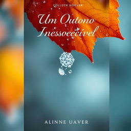 A captivating book cover for "Um Outono Inesquecível" that symbolizes the transition from autumn to winter