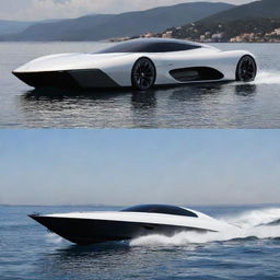 Imagine a sleek speed boat with the streamlined elegance and luxury aesthetics of a Koenigsegg supercar