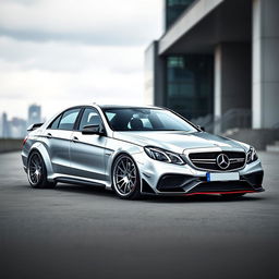 A striking Mercedes E250 AMG with an attractive widebody kit