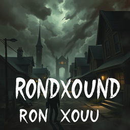 Eerie cover art for a horror quest game titled 'RONDXOUND'