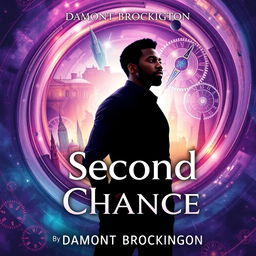 A captivating book cover for "Second Chance," a time travel narrative featuring a black male protagonist, authored by Damont Brockington