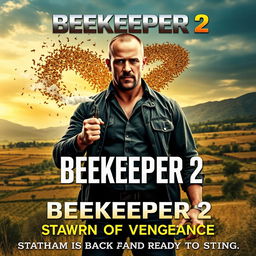 A promotional poster for the action film 'Beekeeper 2' starring Jason Statham