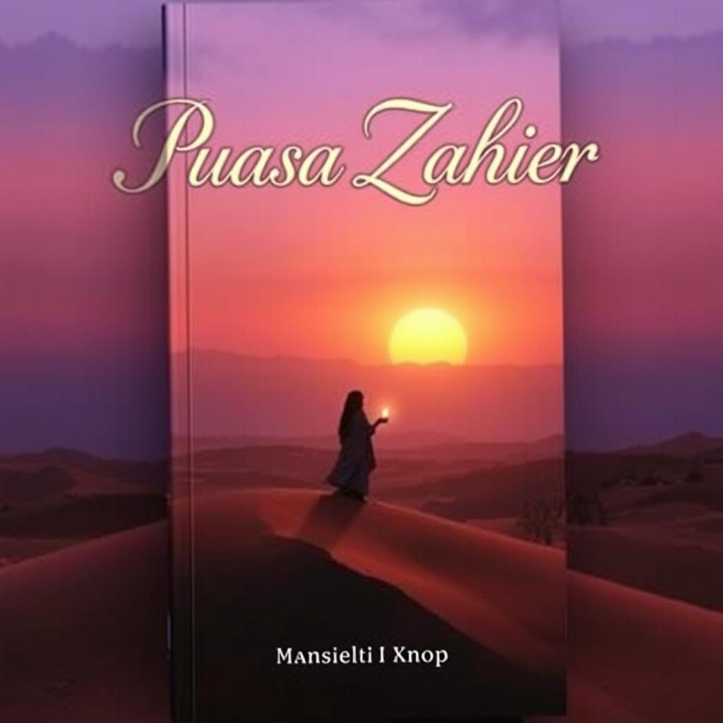 A captivating book cover for the novel "Puasa Zahier"