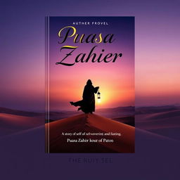 A captivating book cover for the novel "Puasa Zahier"