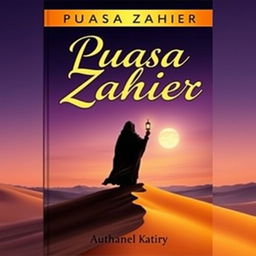 A captivating book cover for the novel "Puasa Zahier"