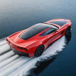 A high-speed luxury boat showcasing the sporty and iconic design elements of a Corvette supercar