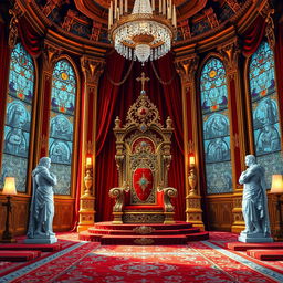 A majestic royal throne room designed for a fantasy novel cover, showcasing an elaborate and grandiose setting