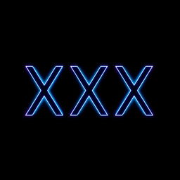 four capital letter Xs in a bold, modern font, each letter illuminated with a neon glow effect, against a dark background