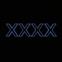 four capital letter Xs in a bold, modern font, each letter illuminated with a neon glow effect, against a dark background