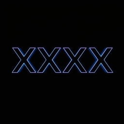 four capital letter Xs in a bold, modern font, each letter illuminated with a neon glow effect, against a dark background