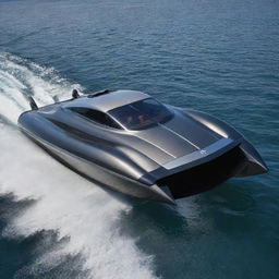 A high-end marine speed boat incorporating the superior aerodynamics and luxury design aesthetics of a Pagani supercar