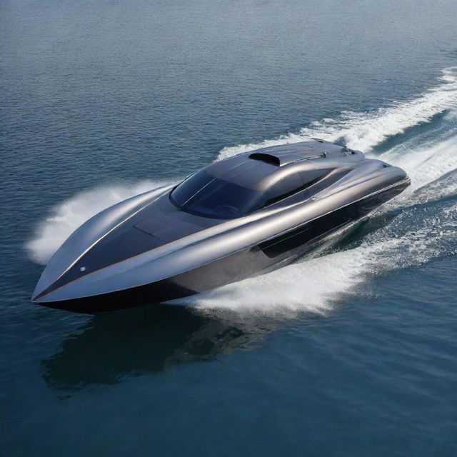 A high-end marine speed boat incorporating the superior aerodynamics and luxury design aesthetics of a Pagani supercar