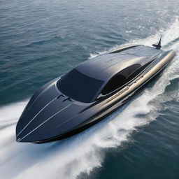 A high-end marine speed boat incorporating the superior aerodynamics and luxury design aesthetics of a Pagani supercar