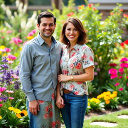 A 34-year-old woman standing with her husband