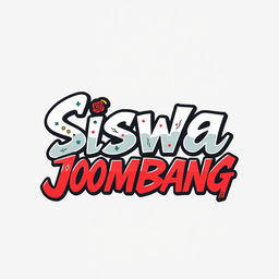 A t-shirt design featuring the phrase "Siswa Jombang" in a stylish, bold font across the chest