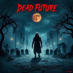 A chilling horror movie poster titled "Dead Future"