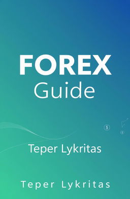 A sophisticated yet minimalist first cover design for a book titled "Forex Guide" by Teper Lykritas