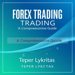 A sophisticated yet minimalist first cover design for a book titled "Forex Trading: A Comprehensive Guide" by Teper Lykritas