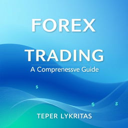 A sophisticated yet minimalist first cover design for a book titled "Forex Trading: A Comprehensive Guide" by Teper Lykritas