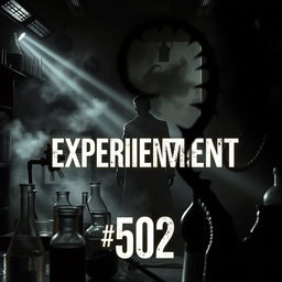 A book cover for a novel titled 'Experiment #502'