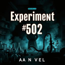 A book cover for a novel titled 'Experiment #502'