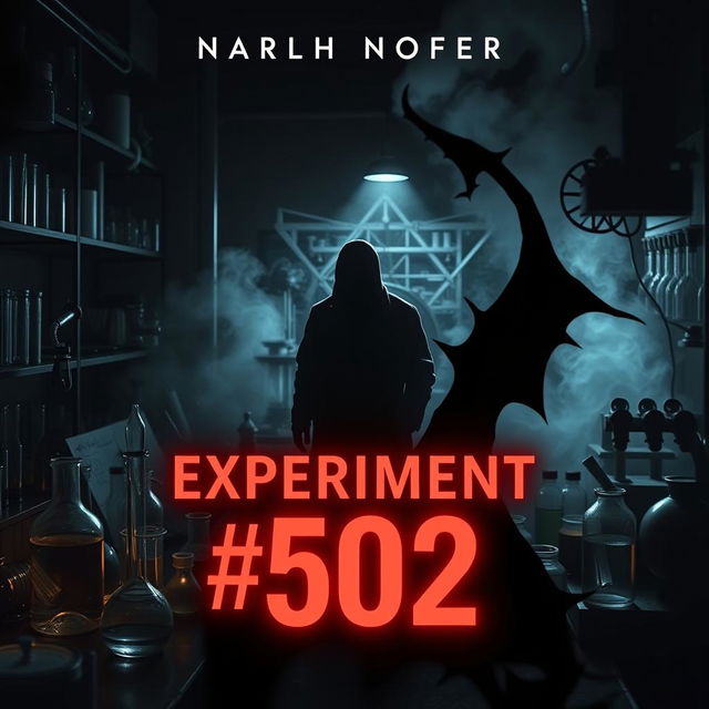 A book cover for a novel titled 'Experiment #502'