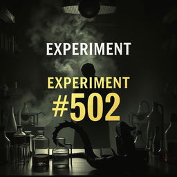 A book cover for a novel titled 'Experiment #502'