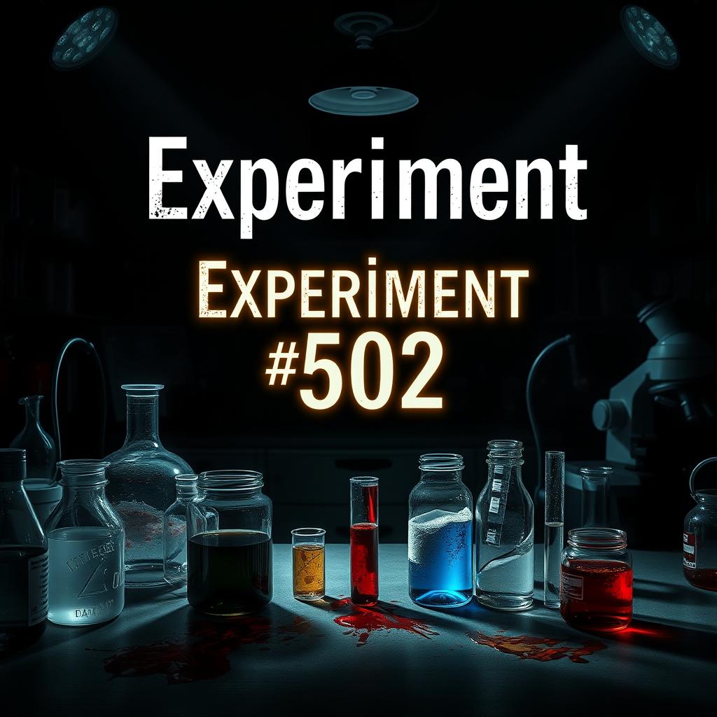 A book cover for a novel titled 'Experiment #502'